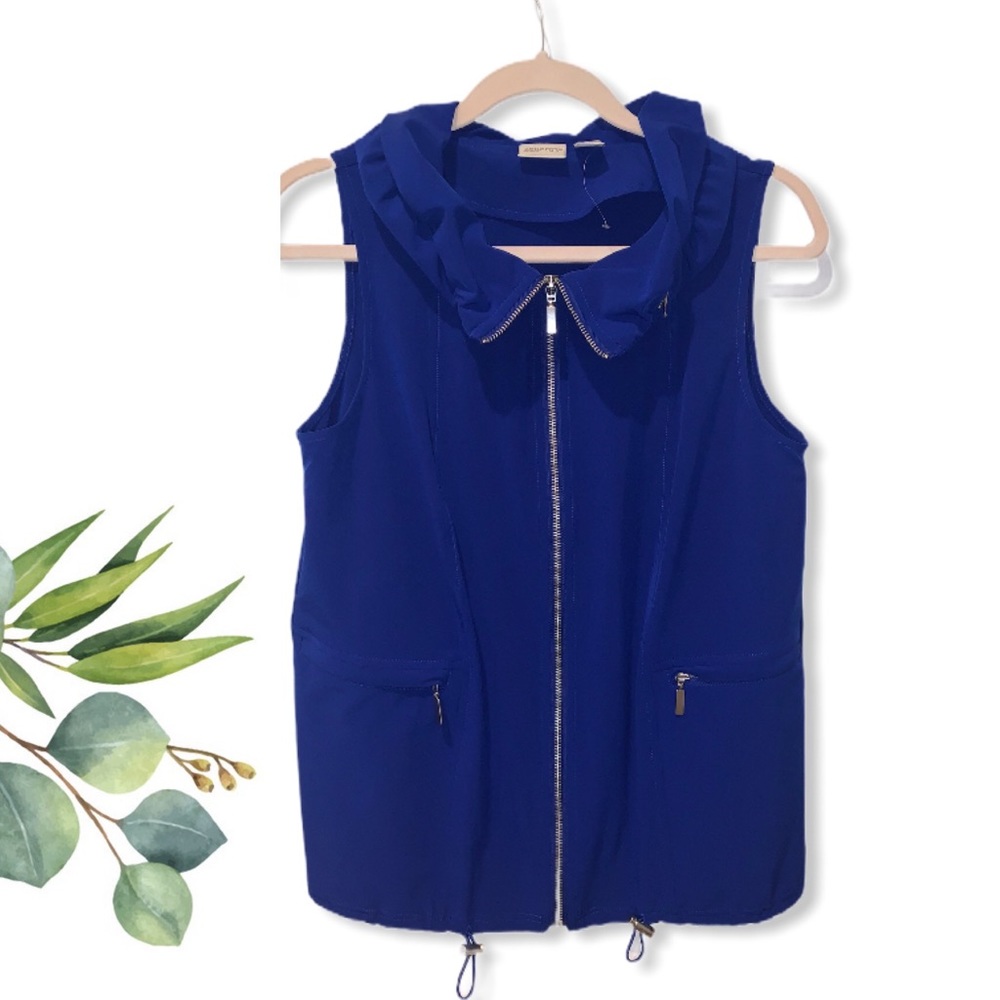 NEW! Zenergy Chico's Royal Blue Zipper Vest Small